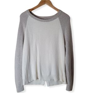 Madewell Cream Split Back Sweater Size Large